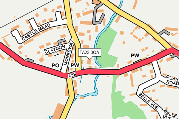 TA23 0QA map - OS OpenMap – Local (Ordnance Survey)