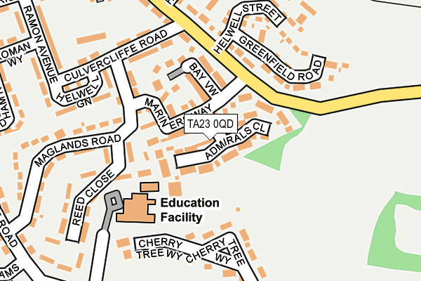 TA23 0QD map - OS OpenMap – Local (Ordnance Survey)