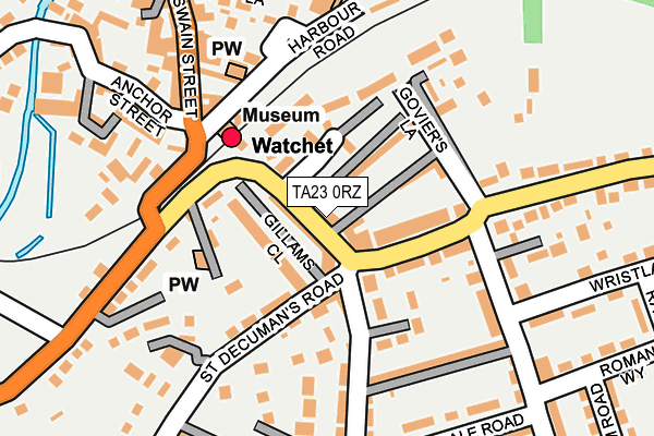 TA23 0RZ map - OS OpenMap – Local (Ordnance Survey)