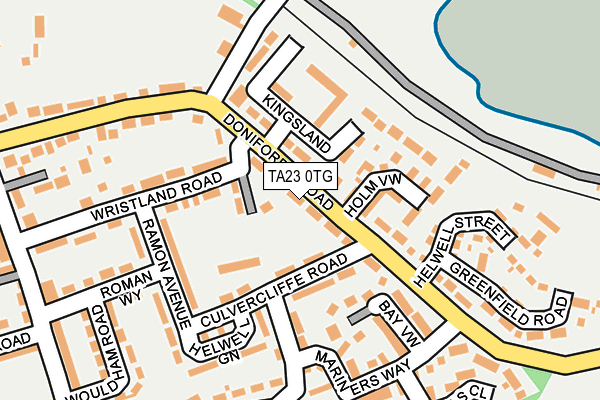 TA23 0TG map - OS OpenMap – Local (Ordnance Survey)