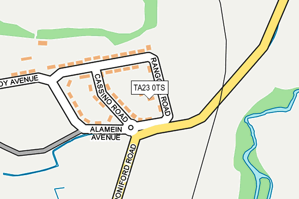 TA23 0TS map - OS OpenMap – Local (Ordnance Survey)