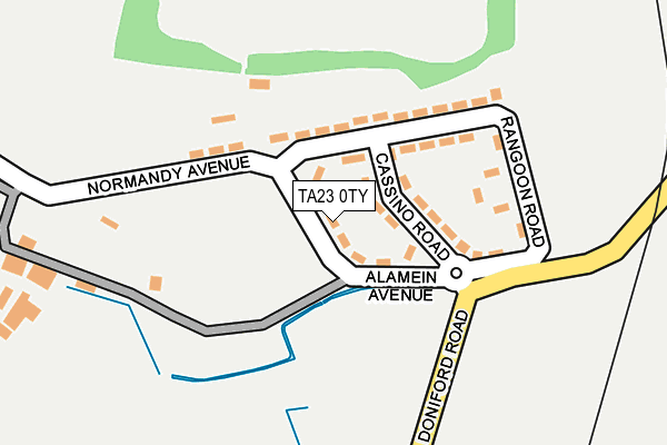 TA23 0TY map - OS OpenMap – Local (Ordnance Survey)