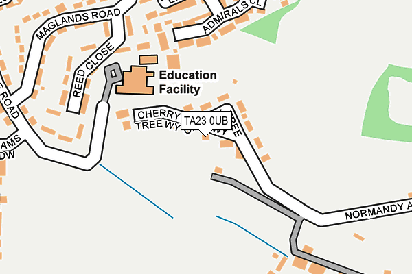 TA23 0UB map - OS OpenMap – Local (Ordnance Survey)