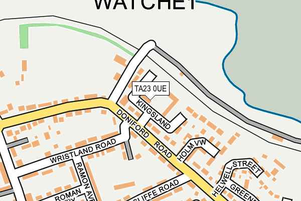TA23 0UE map - OS OpenMap – Local (Ordnance Survey)