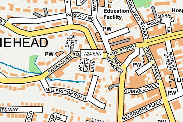 TA24 5AA map - OS OpenMap – Local (Ordnance Survey)
