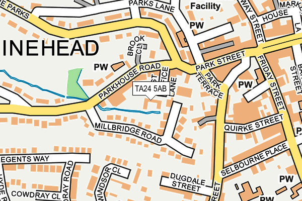 TA24 5AB map - OS OpenMap – Local (Ordnance Survey)