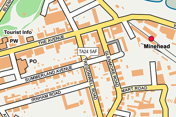 TA24 5AF map - OS OpenMap – Local (Ordnance Survey)