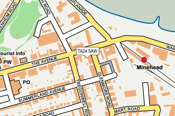 TA24 5AW map - OS OpenMap – Local (Ordnance Survey)