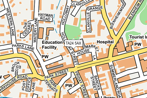 TA24 5AX map - OS OpenMap – Local (Ordnance Survey)