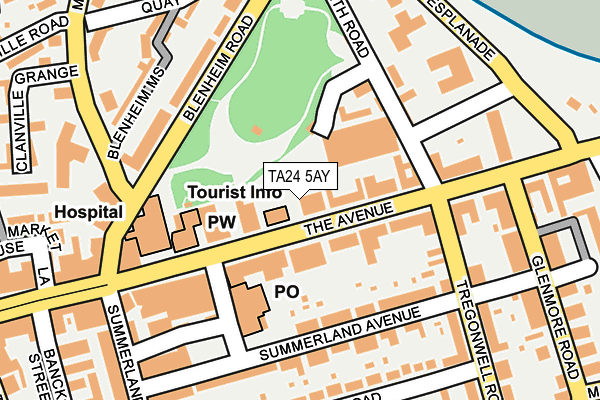 TA24 5AY map - OS OpenMap – Local (Ordnance Survey)