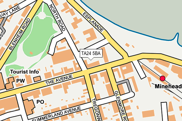 TA24 5BA map - OS OpenMap – Local (Ordnance Survey)