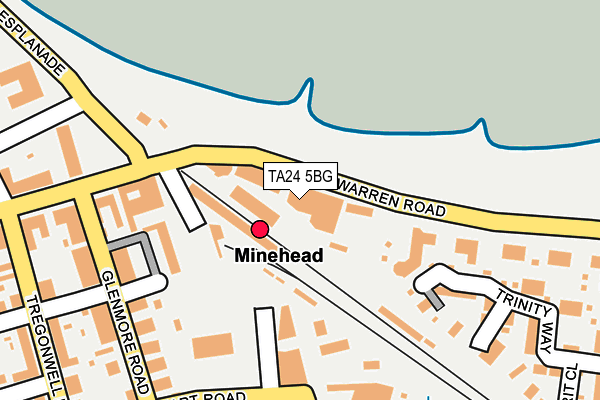 Map of BEACH HUT (MINEHEAD) LIMITED at local scale