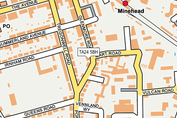 TA24 5BH map - OS OpenMap – Local (Ordnance Survey)