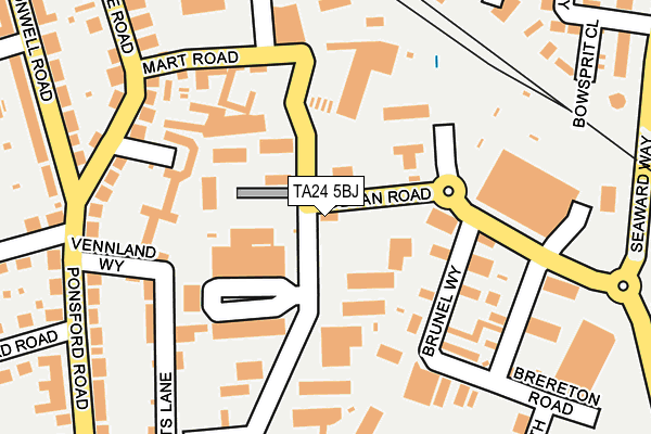 TA24 5BJ map - OS OpenMap – Local (Ordnance Survey)