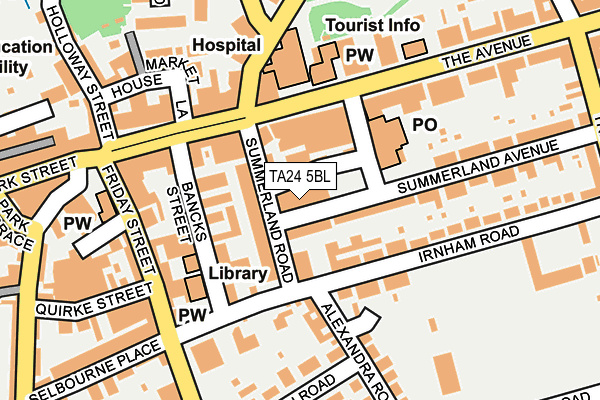 TA24 5BL map - OS OpenMap – Local (Ordnance Survey)