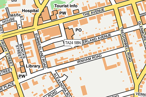 TA24 5BN map - OS OpenMap – Local (Ordnance Survey)