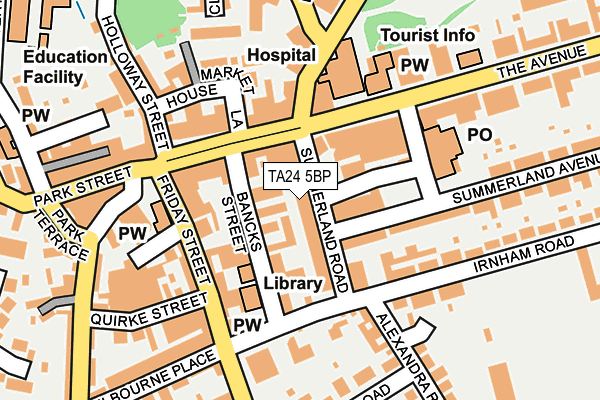 TA24 5BP map - OS OpenMap – Local (Ordnance Survey)