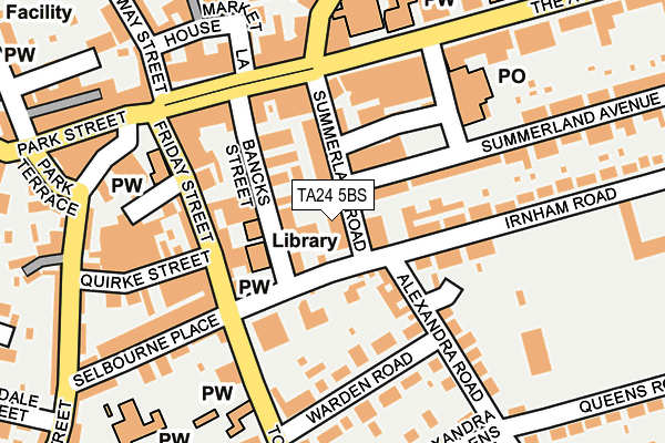 TA24 5BS map - OS OpenMap – Local (Ordnance Survey)