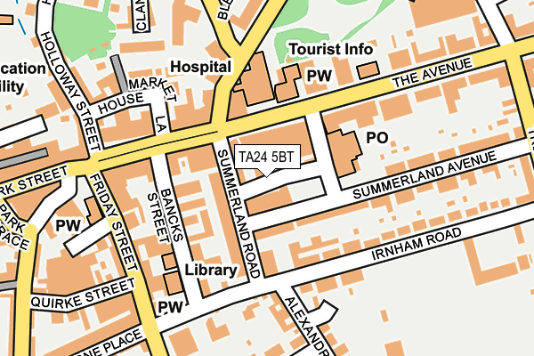 TA24 5BT map - OS OpenMap – Local (Ordnance Survey)