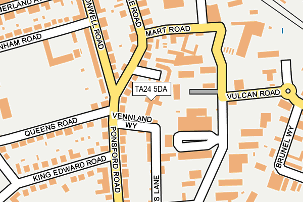 TA24 5DA map - OS OpenMap – Local (Ordnance Survey)