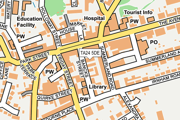 TA24 5DE map - OS OpenMap – Local (Ordnance Survey)