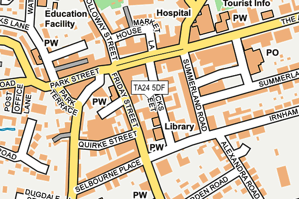 TA24 5DF map - OS OpenMap – Local (Ordnance Survey)