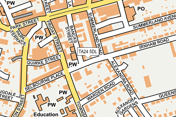TA24 5DL map - OS OpenMap – Local (Ordnance Survey)
