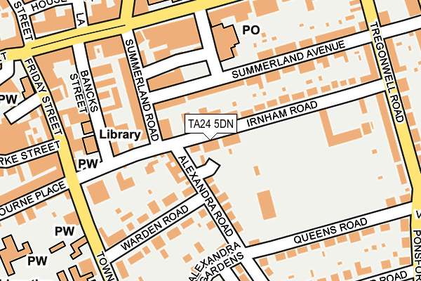 TA24 5DN map - OS OpenMap – Local (Ordnance Survey)