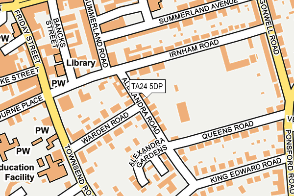 TA24 5DP map - OS OpenMap – Local (Ordnance Survey)