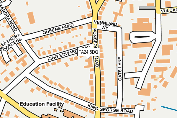 TA24 5DQ map - OS OpenMap – Local (Ordnance Survey)