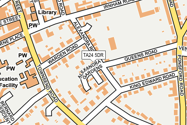 TA24 5DR map - OS OpenMap – Local (Ordnance Survey)