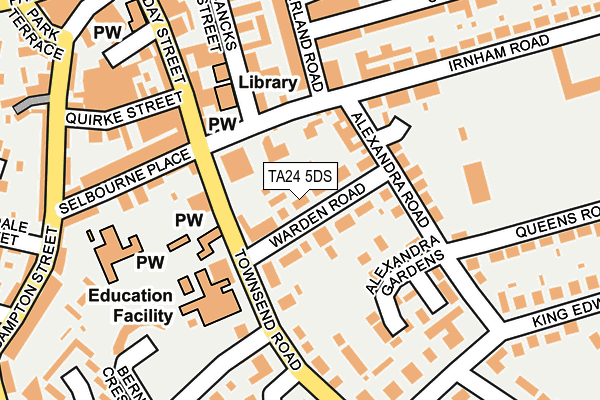 TA24 5DS map - OS OpenMap – Local (Ordnance Survey)