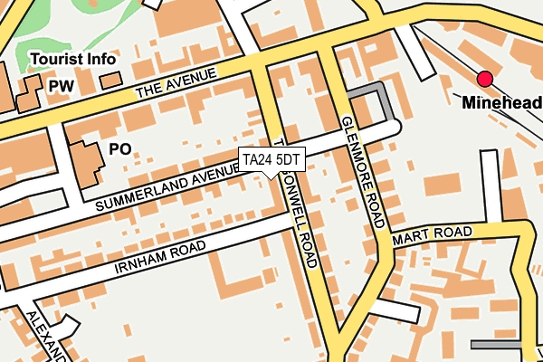 TA24 5DT map - OS OpenMap – Local (Ordnance Survey)