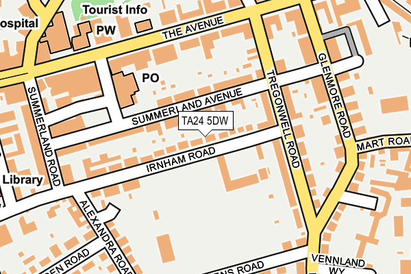 TA24 5DW map - OS OpenMap – Local (Ordnance Survey)