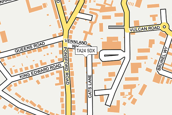 TA24 5DX map - OS OpenMap – Local (Ordnance Survey)