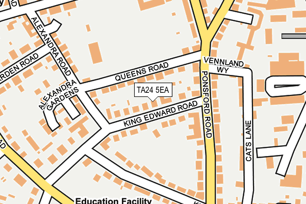 TA24 5EA map - OS OpenMap – Local (Ordnance Survey)