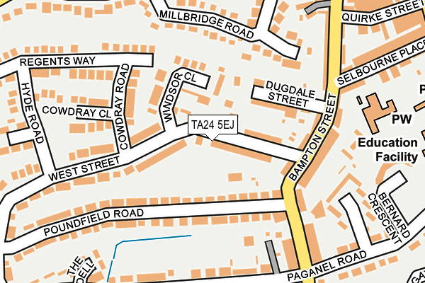 TA24 5EJ map - OS OpenMap – Local (Ordnance Survey)