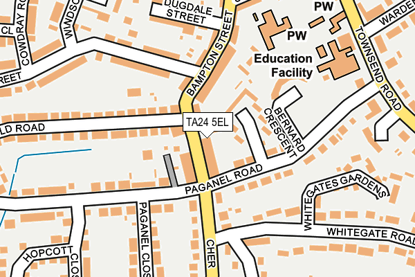 TA24 5EL map - OS OpenMap – Local (Ordnance Survey)