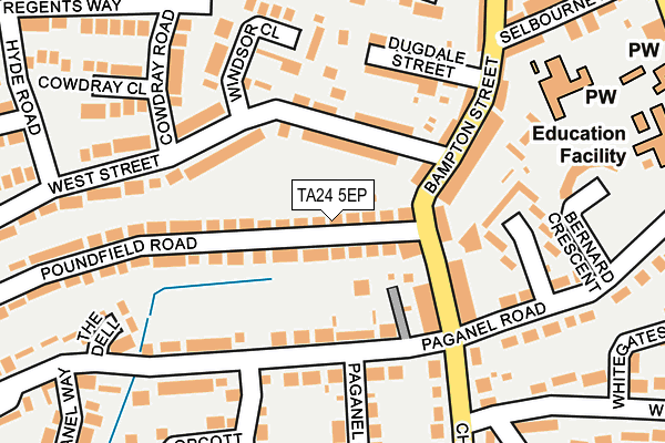 TA24 5EP map - OS OpenMap – Local (Ordnance Survey)