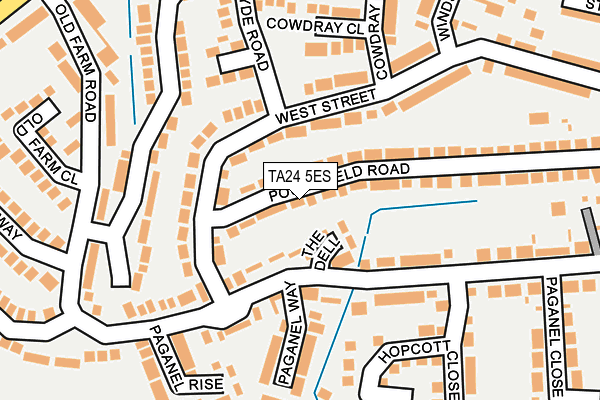 TA24 5ES map - OS OpenMap – Local (Ordnance Survey)