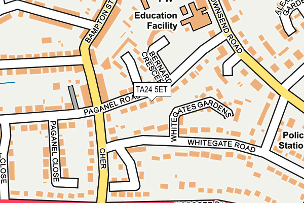 TA24 5ET map - OS OpenMap – Local (Ordnance Survey)