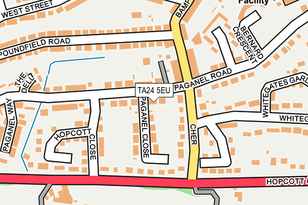 TA24 5EU map - OS OpenMap – Local (Ordnance Survey)