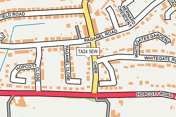 TA24 5EW map - OS OpenMap – Local (Ordnance Survey)