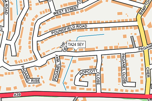 TA24 5EY map - OS OpenMap – Local (Ordnance Survey)