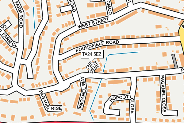 TA24 5EZ map - OS OpenMap – Local (Ordnance Survey)