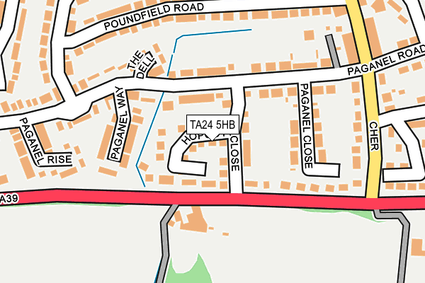 TA24 5HB map - OS OpenMap – Local (Ordnance Survey)