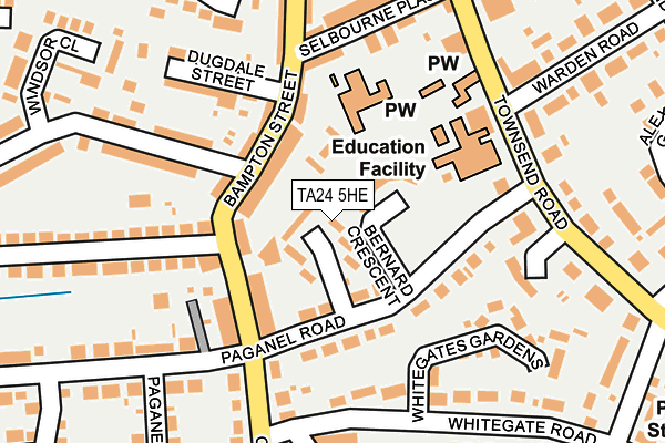 TA24 5HE map - OS OpenMap – Local (Ordnance Survey)