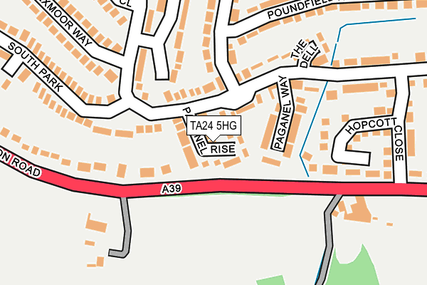 TA24 5HG map - OS OpenMap – Local (Ordnance Survey)