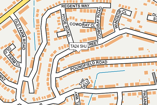 TA24 5HJ map - OS OpenMap – Local (Ordnance Survey)