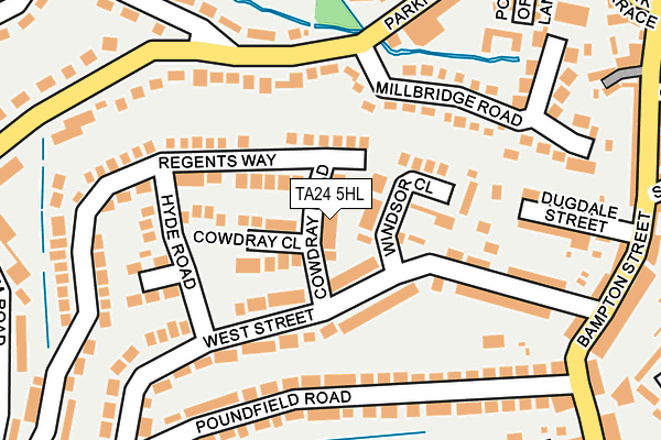 TA24 5HL map - OS OpenMap – Local (Ordnance Survey)